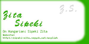 zita sipeki business card